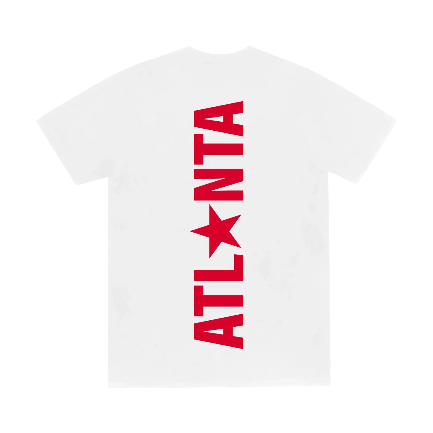 Beyoncé ATL web exclusive tee back in white with oversized red ATLANTA text graphic and Cowboy Carter tour merch styling