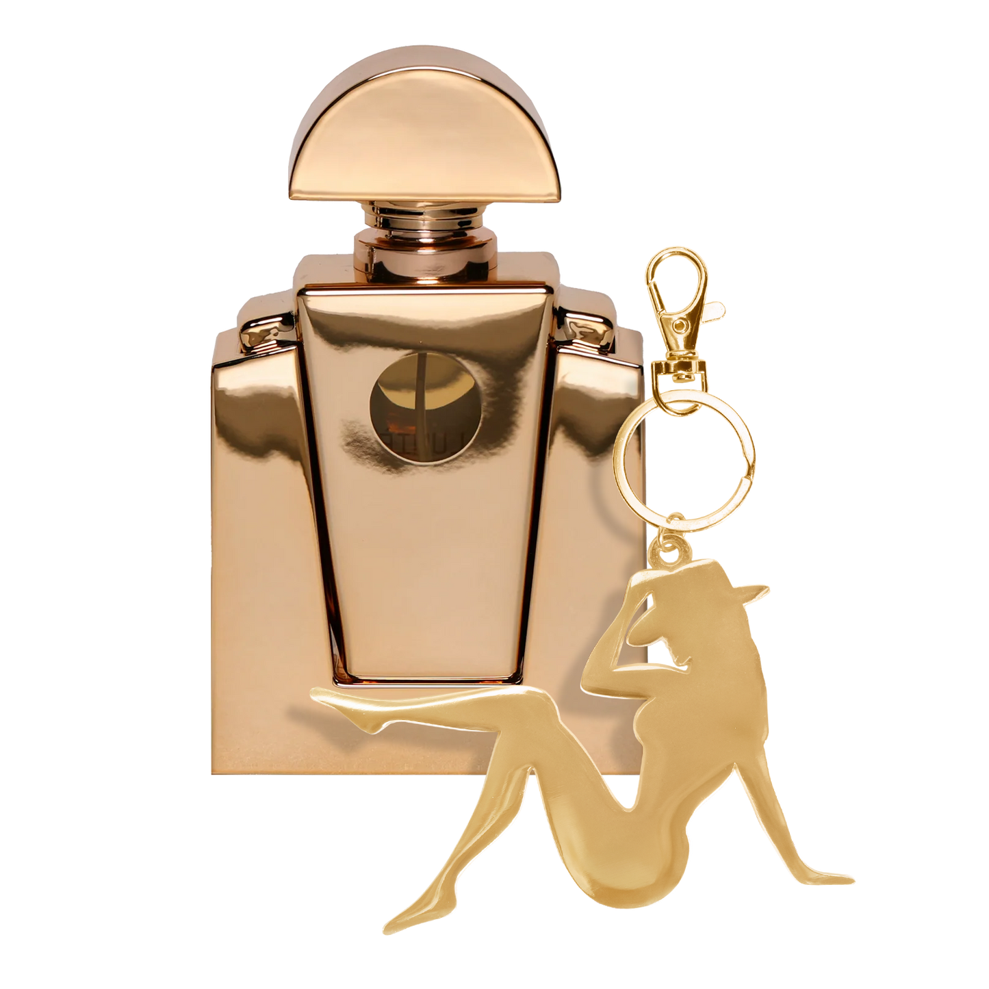 Beyoncé Cé Lumière perfume bottle with gold Lady Bey charm keychain product set
